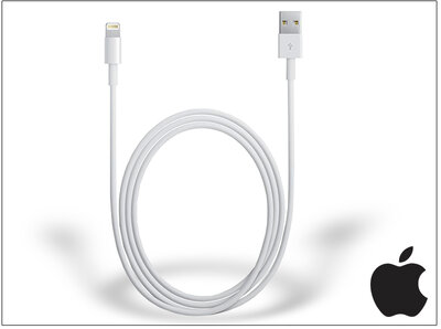 Apple iPhone 5/5S/5C/SE/iPad 4/iPad Mini eredeti, gyári USB töltő- és adatkábel 2 m-es vezetékkel - Lightning - MD819ZM/A