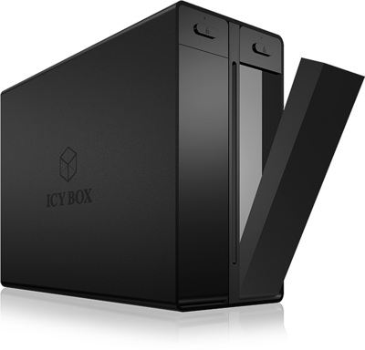 RaidSonic IcyBox IB-RD3662-C31 2x3.5" RAID USB 3.1 Gen 2 Type-C Külső HDD ház - Fekete