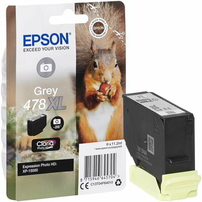 Epson 478XL Eredeti Claria Tintapatron Szürke