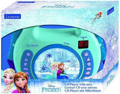 Lexibook RCDK100FZ Disney Frozen Karaoke CD lejátszó 2 db integrált mikrofonnal
