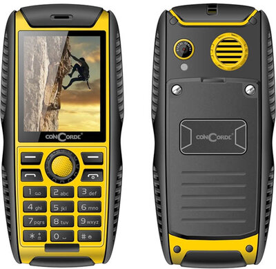 ConCorde Raptor P68 mobiltelefon - black/yellow