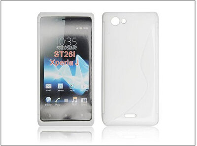 Sony Xperia J (ST26i) szilikon hátlap - S-Line - fehér