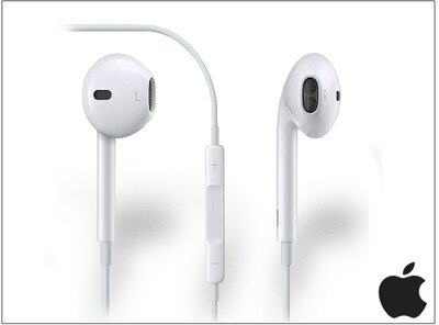 Apple iPhone 3G/3GS/4/4S/5/5S/5C/SE/6/6S eredeti távirányítós, sztereó headset mikrofonnal - MD827ZM/A - MNHF2ZM/A - fehér (ECO csomagolás)