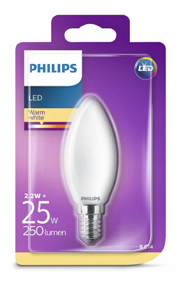 Philips LED Gyertyaizzó 2,2 W 806 lm 2700 K E14 - Meleg fehér