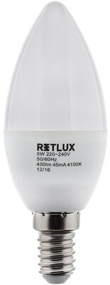 Retlux RLL 263 C35 5W E14 LED Gyertya izzó - Hideg fehér