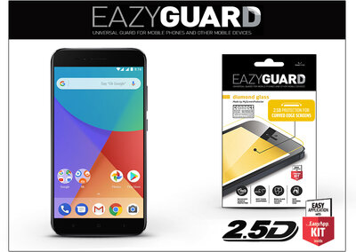 EazyGuard Diamond Glass 2.5D Fullcover Xiaomi Mi A1 gyémántüveg képernyővédő fólia - Fekete