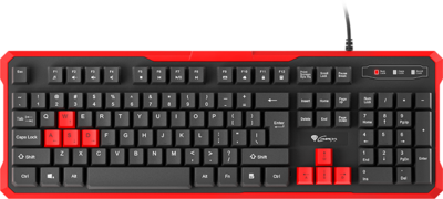 Natec Genesis Rhod 110 Gaming Billentyűzet HUN - Fekete/Piros