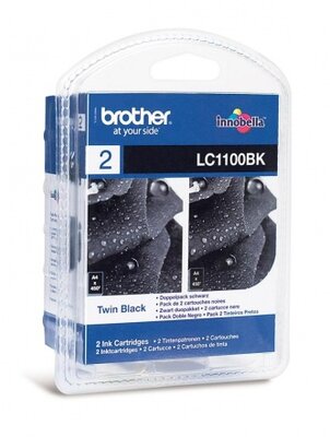 Brother LC1100BK Tintapatron Fekete Twin Pack