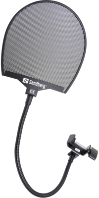 Sandberg 126-04 Mikrofon Pop szűrő - Fekete
