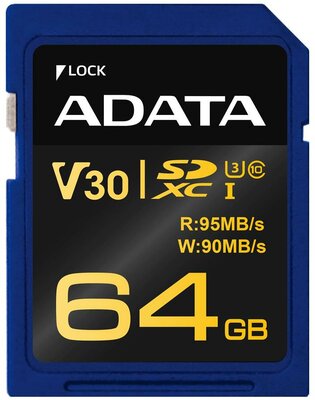 ADATA 64GB Premier Pro SDXC UHS-I CL 10 memóriakártya