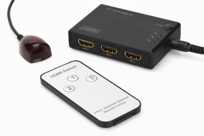 Digitus DS-45305 UltraHD 4K HDMI Switch (3 PC - 1 Kijelző)