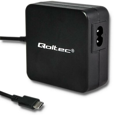 Qoltec 50135 Hálózati USB-C adapter 65W Fekete