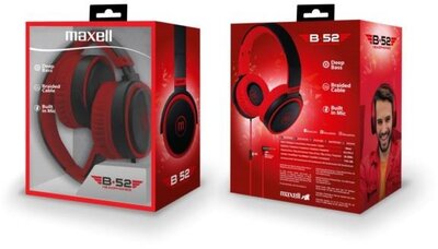 Maxell B52 Fejhallgató mikrofonnal Fekete/piros