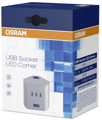 Osram Linear LED Corner USB aljzat(3 x 5V 1A)