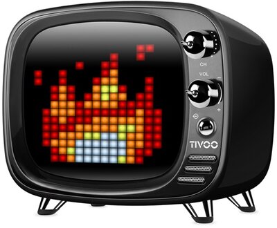 Divoom Tivoo okos (Android,iOS), programozható bluetooth hangszóró 6W LED-es kijelzővel fekete /DIV-TV-B/