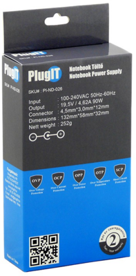 PlugIT PI-ND-026 90W HP Notebook Töltő