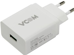Vcom M042 Hálózati 1x USB QC3.0 gyorstöltő Fehér