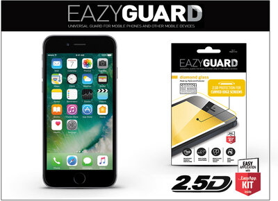 EazyGuard LA-1277 Diamond Glass 2.5D Fullcover Apple iPhone 6/6S gyémántüveg képernyővédő fólia - Fekete