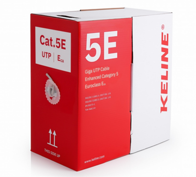 KE-Line Cat.5E U/UTP Fali kábel 305m Szürke