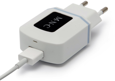 MNC 55024-1 Hálózati USB töltő adapter (5V / 1000mA) Fehér
