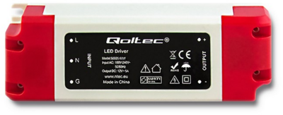 Qoltec 50935 60W Impulse power supply LED tápegység