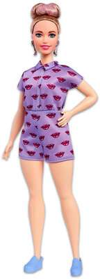 Mattel FBR37 Barbie Fashionistas: duci baba rúzsos ruhában