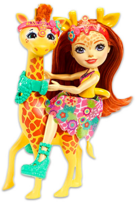 Mattel FKY72 Enchantimals: Gillian zsiráf és Pawl figura