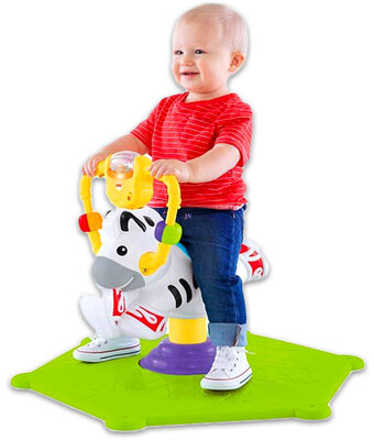 Mattel K0317 Fisher Price: Ugrálj és pörögj zebra
