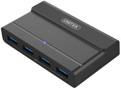 Unitek Hub 4x USB 3.1 + tápegység; Y-HB08003
