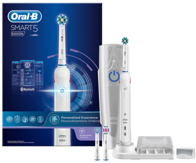 Oral-B Smart 5 5000N Braun Elektromos Fogkefe Cross Action fejjel - Fehér