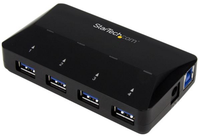 Startech ST53004U1C USB 3.0 HUB (5 port) Fekete