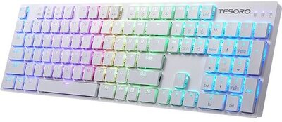 Tesoro Gram XS Ultra Low Profile Red Mechanikus Gaming Billentyűzet HUN - Fehér
