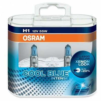Osram "Cool Blue Intense" 55W H1 12V Halogén izzó - Fehér 1db (2db)