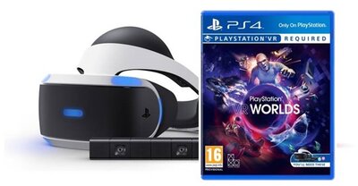 Sony PlayStation 4 VR + kamera + VR Worlds