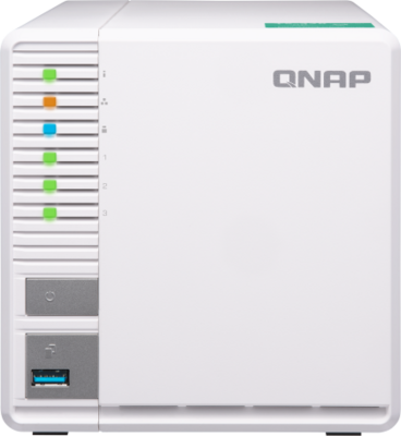 QNAP TS-328 QNAP 3-Bay TurboNAS, SATA, 1,4GHz 4-Core, 2GB RAM, 2xGbE LAN, 2xUSB 3.0