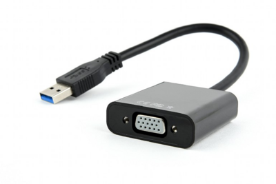 Gembird AB-U3M-VGAF-01 USB 3.0 apa > VGA anya Videó adapter 0.15m - Fekete