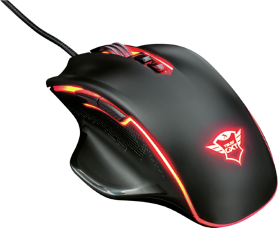 Trust GXT 168 Haze Illuminated USB Gaming Egér - Fekete
