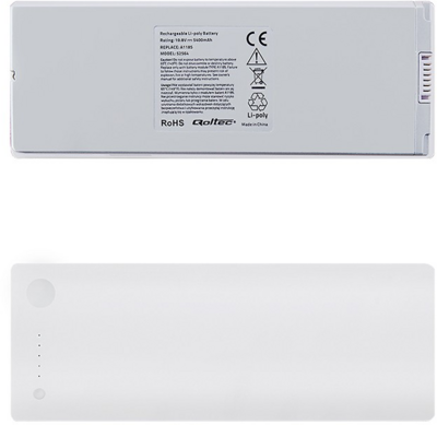 Qoltec 52564 MacBookPro 13 A1185 hosszú élettartamú akkumulátor 5400mAh Fehér