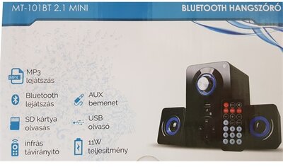 M-Tech MT-101BT 2.1 MINI Bluetooth hangszóró - Fekete