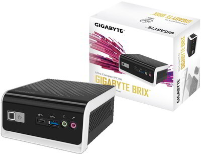 Gigabyte BRIX GB-BLCE-4105C Barebone Mini PC - Fekete