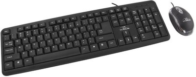 Esperanza TK106 Titanium USB Billentyűzet + Egér US - Fekete