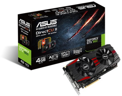 Asus GTX 960 DC2 Black Edition 4GB GDDR5 Videókártya (GTX960-DC2-4GD5-BLACK)