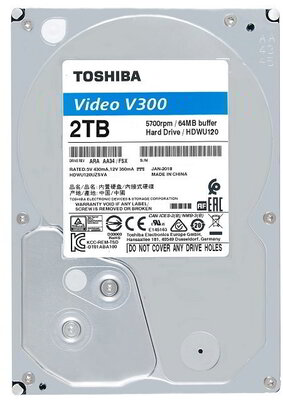 Toshiba 2TB Video V300 SATA3 3.5" DVR HDD (Bulk)