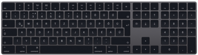 Apple Magic Keyboard Vezeték nélküli billentyűzet számbillentyűzettel HU - Asztroszürke