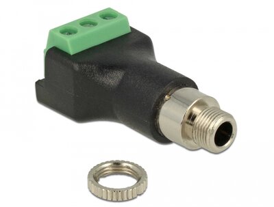 DeLOCK 65878 3pin csatlakozóblokk - 3.5mm Stereo Jack adapter