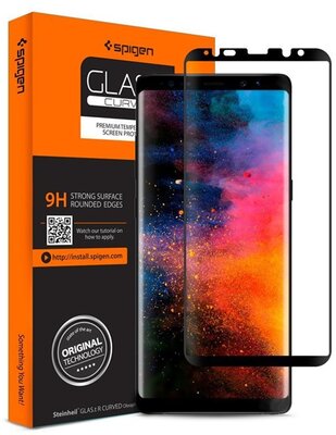 Spigen 587GL22612 Glas.tR Curved Samsung Galaxy Note 8 Edzett üveg hajlított kijelzővédő fólia Fekete