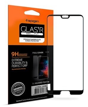 Spigen L23GL23082 Glas.tR SLIM Huawei P20 Pro Edzett üveg kijelzővédő fólia Fekete