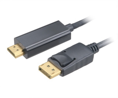 Akasa AK-CBDP20-18BK Displayport - HDMI Adapter kábel 1.8m Fekete