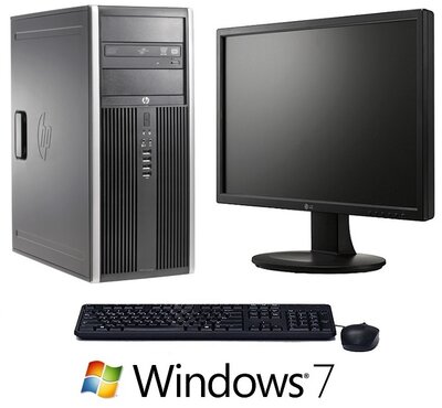 HP Compaq 8200 Elite CMT Használt Számítógép (Win 7 Pro) + Ajándék 19" LG monitor + HU billentyűzet és egér szett