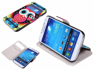 iTotal CM2571 Samsung Galaxy S4 Oldalra Nyíló Tok - Mintás Bagoly